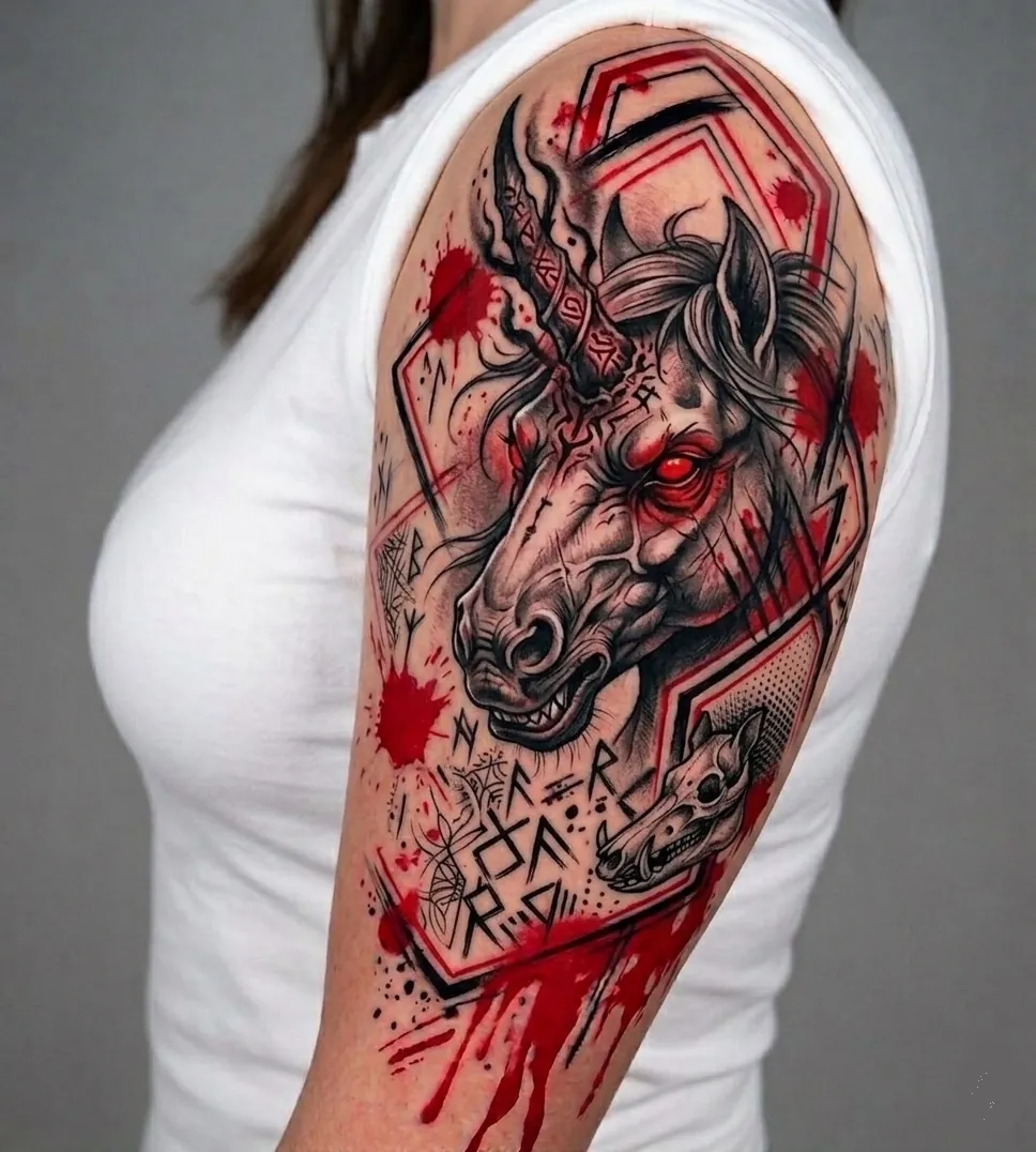 Pieza Trash Polka en brazo completo